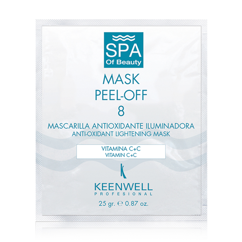 Антиоксидантна депігментувальна альгінатна спа-маска для обличчя Keenwell SPA of Beauty Mask Peel-Off 8 Anti-Oxidant Lightening Mask, 12*25 г