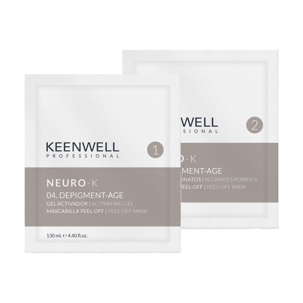 Уцінка! Депігментувальна альгінатна маска для обличчя Keenwell Neuro-K Depigment-Age 04, 130 мл + 15 г