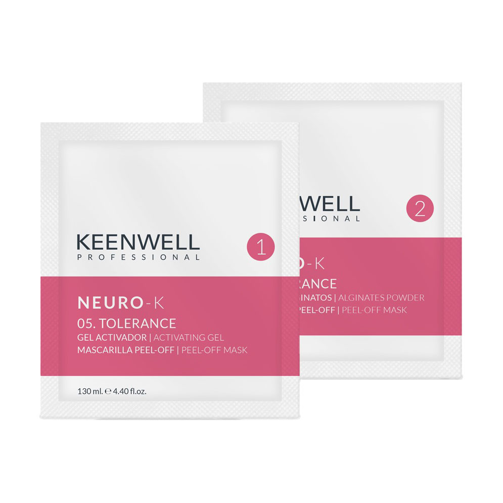 Уцінка! Заспокійлива альгінатна маска для обличчя Keenwell Neuro-K Tolerance 05 для чутливої шкіри, 130 мл + 15 г
