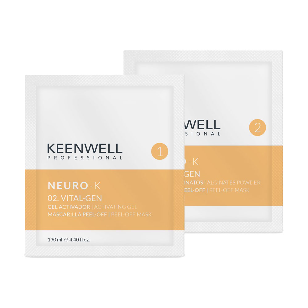 Відновлювальна ліпосомальна альгінатна маска для обличчя Keenwell Neuro-K Vital-Gen 02, 130 мл + 15 г